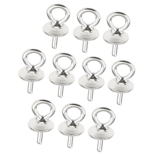 10pcs Sterling Silber Perlenkappen Schmuckherstellung Steckverbinder DIY Anhänger Erkenntnisse - Silber, 5mm von chiwanji