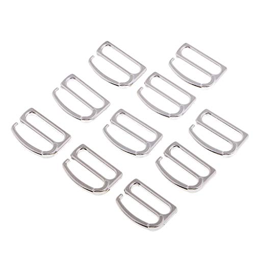 10pcs aus aus BH Gurt Anpassung Teller Dessous Slider Schnalle Haken Bikini Verschluss, Silber 10pcs aus aus BH Gurt Anpassung Teller Dessous Slider Schnalle Haken Bikini Verschluss, Silber von chiwanji