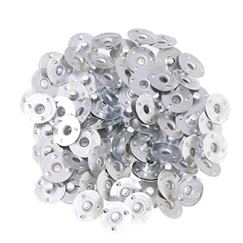 200 pcs Dochthalter Dochtfüße Kerzendocht Halter für die Kerzenherstellung, Silber, 12,5x3mm von chiwanji