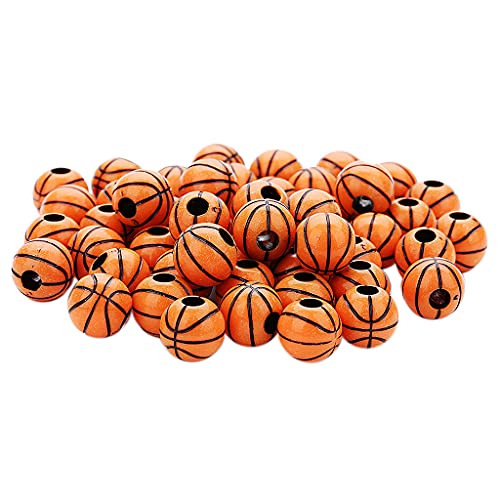chiwanji 50 Stü 11mm Großes Loch Europäischen Perlen Basketball Perle DIY Schmuck Charms von chiwanji