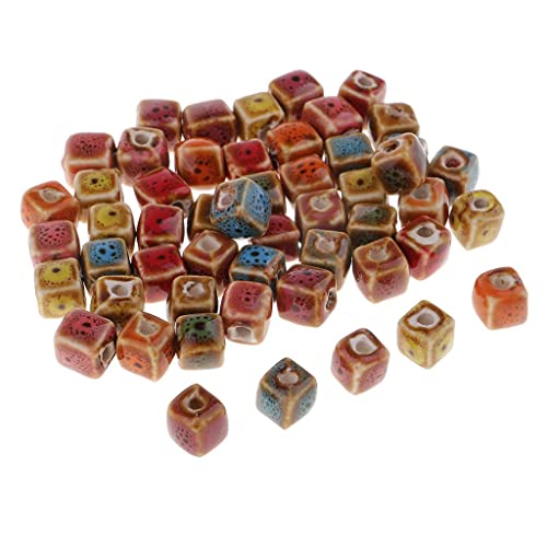 chiwanji 50 Würfel / Dreieck Keramik Lose Perlen DIY Armband Schmuck Material, Mehrfarbig, 8 mm chiwanji 50 Würfel / Dreieck Keramik Lose Perlen DIY Armband Schmuck Material, Mehrfarbig, 8 mm von chiwanji