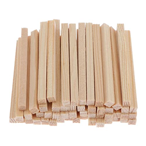 chiwanji 50Pack DIY Holz Platte Holzstäbchen Bastelbedarf Bastelholz Baumaterial, 60mm 50er Pack von chiwanji