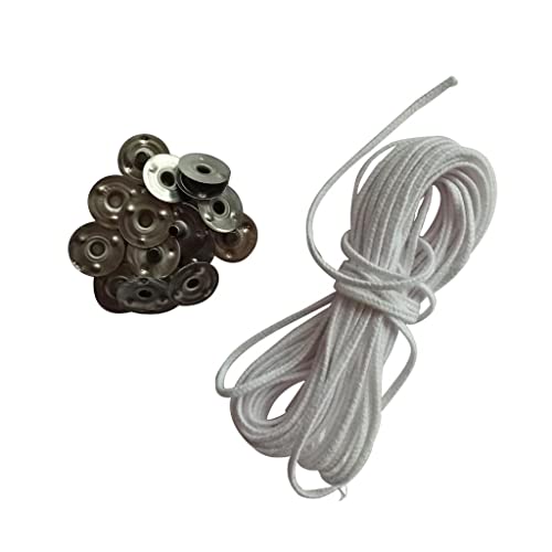 chiwanji 5m Kerzendochte Kerzen Dochte Candle Wick für Kerzenherstellung, Baumwolle Runddochte mit 20pcs Halter chiwanji 5m Kerzendochte Kerzen Dochte Candle Wick für Kerzenherstellung, Baumwolle Runddochte mit 20pcs Halter von chiwanji