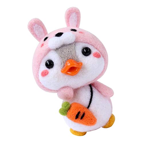 chiwanji Filztier Filzwolle Set DIY Filz Nadelfilz Bastelset - Penguin SpielzeugSpielzeugpuppe Tier Basteln mit Nadelfilz Zubehör, Hase chiwanji Filztier Filzwolle Set DIY Filz Nadelfilz Bastelset - Penguin SpielzeugSpielzeugpuppe Tier Basteln mit Nadelfilz Zubehör, Hase von chiwanji