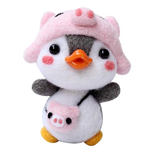chiwanji Filztier Filzwolle Set DIY Filz Nadelfilz Bastelset - Penguin SpielzeugSpielzeugpuppe Tier Basteln mit Nadelfilz Zubehör, Schwein chiwanji Filztier Filzwolle Set DIY Filz Nadelfilz Bastelset - Penguin SpielzeugSpielzeugpuppe Tier Basteln mit Nadelfilz Zubehör, Schwein von chiwanji