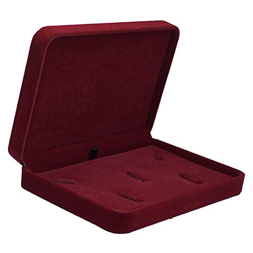 chiwanji Schmuckschatulle Schmuckkästchen Schmuckbox aus Samt, Kratzschutz, Weinrot chiwanji Schmuckschatulle Schmuckkästchen Schmuckbox aus Samt, Kratzschutz, Weinrot von chiwanji