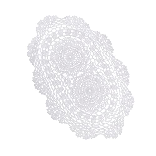 chiwanji Spitzendeckchen Häkeldeckchen Tischdecke Handarbeit Vollhäkel Deckchen Untersetzer - 100% Baumwolle, Oval, Weiß chiwanji Spitzendeckchen Häkeldeckchen Tischdecke Handarbeit Vollhäkel Deckchen Untersetzer - 100% Baumwolle, Oval, Weiß von chiwanji