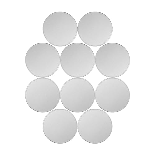 Blanko-Münzen aus Zinklegierung zum Gravieren von Blanko-Münzen für Lasergravur, leere Herausforderungsmünzen, 40 mm, versilbert, für Bastelarbeiten, Metallstempelrohlinge, 10 Stück von chongya