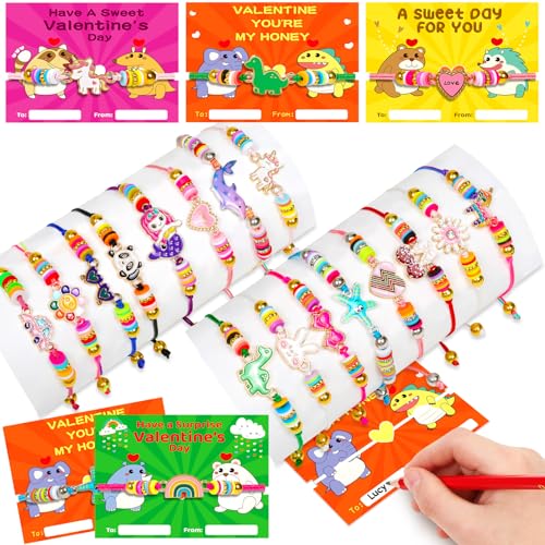 Valentinstagskarten, Geschenke für Kinder, 24 Freundschaftsarmbänder, Dinosaurier-Einhorn-Armbänder, verstellbar, Spielschmuck, kleine Mädchen, Klassenzimmer, Schule, Austauschpreise für Jungen, Valentinstagskarten, Geschenke für Kinder, 24 Freundschaftsarmbänder, Dinosaurier-Einhorn-Armbänder, verstellbar, Spielschmuck, kleine Mädchen, Klassenzimmer, Schule, Austauschpreise für Jungen, von choopheme