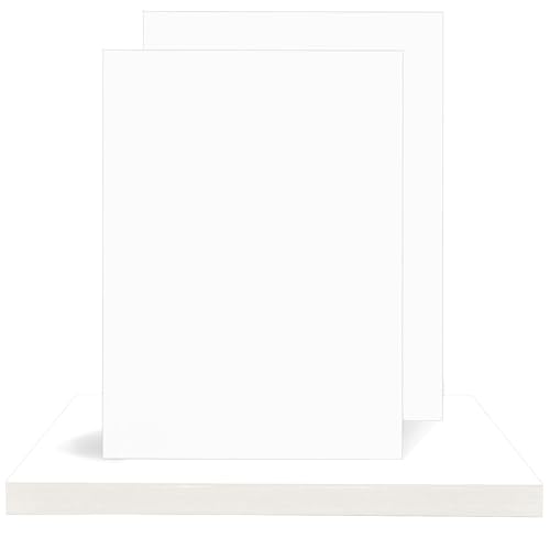 Chuanhylis 60 Stück Dickes Papier A4 zum Drucken, 21 X 29cm Pappe zum Basteln, Dickes Druckerpapier A4 für Basteln, Fotokarton, Visitenkarten, Präsentationen, Einladungs-Karten (Weiß) von chuanhylis