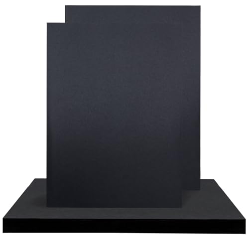 Chuanhylis 60 Stück Schwarze Pappe, 21x29cm Dickes Papier A4 zum Drucken, Dickes Druckerpapier A4 für Drucken, Kartenherstellung, Basteln & DIY Projekte (Schwarzer) von chuanhylis
