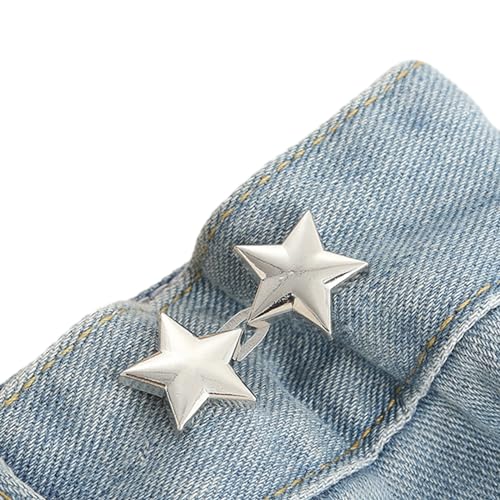 Stern-Hosennadel, Jeansknopfnadeln, verstellbare Taillenschnalle, Knopf für Hose, Stern, zum Festziehen der Taille, Anstecker zum Nähen von Jeans Stern-Hosennadel, Jeansknopfnadeln, verstellbare Taillenschnalle, Knopf für Hose, Stern, zum Festziehen der Taille, Anstecker zum Nähen von Jeans von churuso