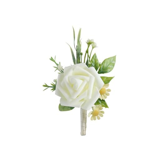 churuso Elegante Ansteckblume für Hochzeit, Party, Zubehör, künstliche Blume, Ansteckblume für Trauzeugen, Brautjungfern churuso Elegante Ansteckblume für Hochzeit, Party, Zubehör, künstliche Blume, Ansteckblume für Trauzeugen, Brautjungfern von churuso