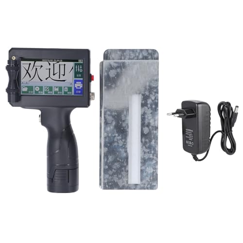 ciciglow Handdrucker, Tragbare Hand-Tintenstrahldruckerpistole mit 4,3-Zoll-LED-Touchscreen (ohne Patrone), Minidrucker für die Nutzung von Code-Datumsetiketten in Industriedesignhäusern von ciciglow