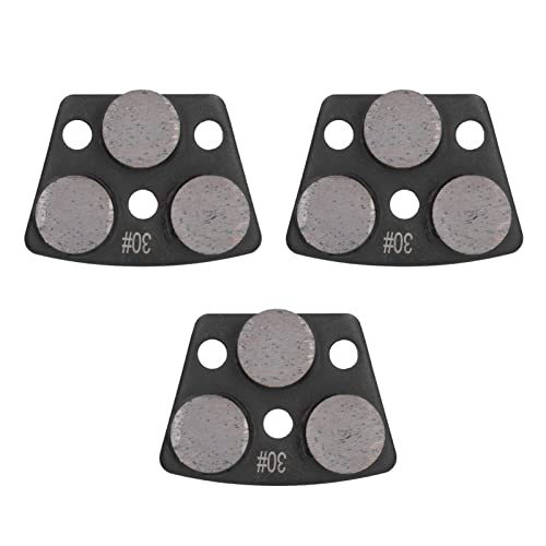 ciciglow 3pcs Diamant Mahlen Schuhe Trapez Betonboden Schnittschleifer Schleifscheibe Schwarzes Körnung 30 für Ungleiche Gemahlene Mahlen, Bodenfarbe von ciciglow