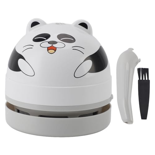 Mini-Tischstaubsauger, Niedlicher Schreibtischstaubsauger Zum Aufnehmen von Krümel, Radiergummi, Krümel, Tierhaare, Hohe Saugkraft und Geringe Geräuschentwicklung, mit (Panda) von ciciglow