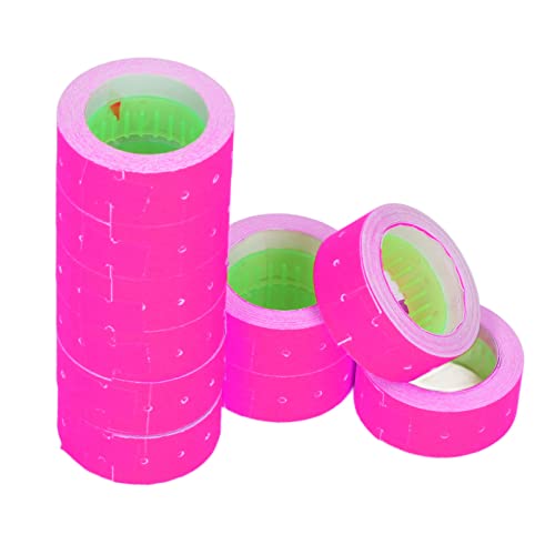 ciciglow Preisetikett 3 Röhrchen 15000 PCS Leichter zu Sehen Preisschild für M5500 MX5500, Gutes Viskositätspapier für die Markierung von Produkten (Rosenrot) von ciciglow