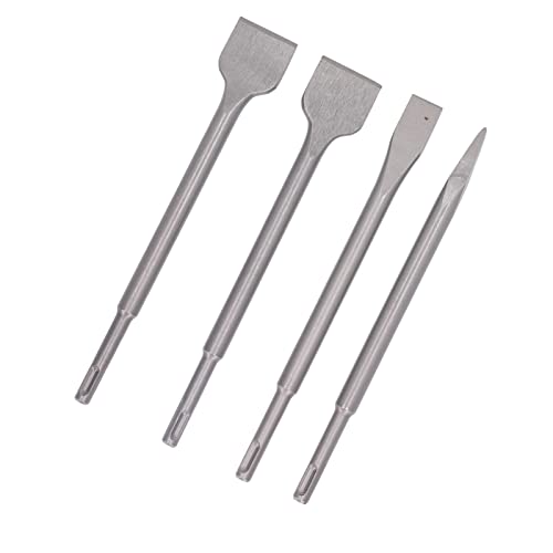 ciciglow Rotationshammer -Meißel -Set Verschleiß Resistant Chromstahl Stahl Elektrikmeißel für Steinbetonmauer, Runde Schaftdesign für Einfache Installation von ciciglow
