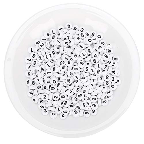 Weiße Acryl Zahlenperlen, Nummer 0-9 DIY Basteln, Bekleidungszubehör, für Schmuckherstellung Weiße Acryl Zahlenperlen, Nummer 0-9 DIY Basteln, Bekleidungszubehör, für Schmuckherstellung von ciciglow