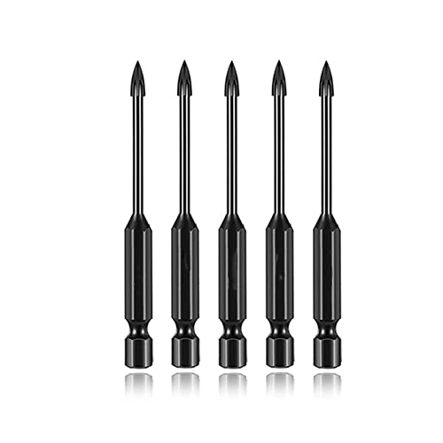 Glasbetonbohrer Bitkreuz Sechskantfliesen Keramikbohrer Bits zementiertes Carbid-Bohrwerkzeuglochöffner für Wand,5PCS 3MM von cizihuu