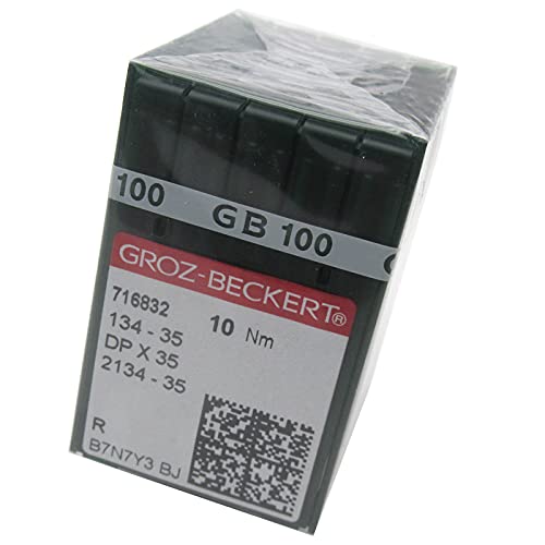 100Stück Groz-Beckert DPX35 134–35 (R) Nähfuß-Nähmaschinennadeln in CKPSMS, transparenter Kunststoffbox, Kompatibel mit/Ersatz für Pfaff Marke 1245 & Adler Marke 067 (Nadelgröße:23/160) von ckpsms