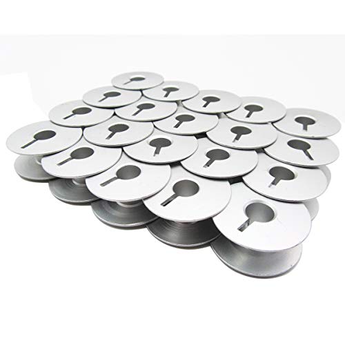 CKPSMS Marke -20Stück # 40264AS / 55623AS ALUMINIUM-SPULEN MIT WINDER-SLOT-PASSFORM FÜR INDUSTRIE-EINZELNADEL JUKI BROTHER (20Stück) von ckpsms