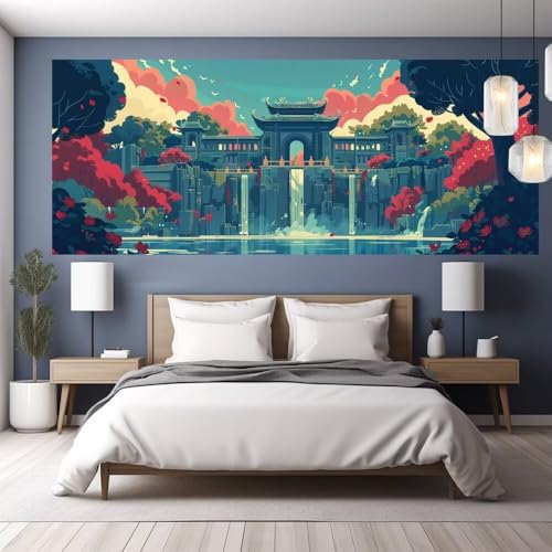 Diamond Painting Erwachsene Groß XXL 130x60cm Diamond Painting Wasserfall, 5D DIY Malen Nach Zahlen Erwachsene Architektur, Full Drill Cross Stickerei Bilder Malerei Basteln Kits, Zimmer Deko Y476 Diamond Painting Erwachsene Groß XXL 130x60cm Diamond Painting Wasserfall, 5D DIY Malen Nach Zahlen Erwachsene Architektur, Full Drill Cross Stickerei Bilder Malerei Basteln Kits, Zimmer Deko Y476 von clldy