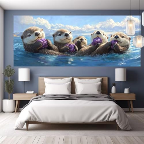 Diamond Painting Erwachsene Groß XXL 150x65cm Diamond Painting Otter, 5D DIY Malen Nach Zahlen Erwachsene Tier, Full Drill Cross Stickerei Bilder Malerei Basteln Kits, Wand Wohnzimmer Zimmer Deko Y628 Diamond Painting Erwachsene Groß XXL 150x65cm Diamond Painting Otter, 5D DIY Malen Nach Zahlen Erwachsene Tier, Full Drill Cross Stickerei Bilder Malerei Basteln Kits, Wand Wohnzimmer Zimmer Deko Y628 von clldy