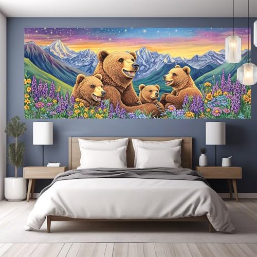 Diamond Painting Erwachsene Groß XXL 200x80cm Diamond Painting Bär, 5D DIY Malen Nach Zahlen Erwachsene Landschaft,Full Drill Cross Stickerei Bilder Malerei Basteln Kits,Wand Zimmer Deko Geschenk Y706 Diamond Painting Erwachsene Groß XXL 200x80cm Diamond Painting Bär, 5D DIY Malen Nach Zahlen Erwachsene Landschaft,Full Drill Cross Stickerei Bilder Malerei Basteln Kits,Wand Zimmer Deko Geschenk Y706 von clldy