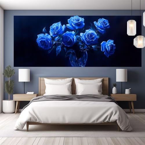 Diamond Painting Erwachsene Groß XXL 200x80cm Diamond Painting Rose, 5D DIY Malen Nach Zahlen Erwachsene Blume, Full Drill Cross Stickerei Bilder Malerei Basteln Kits, Wand Zimmer Deko Geschenk Y1218 von clldy