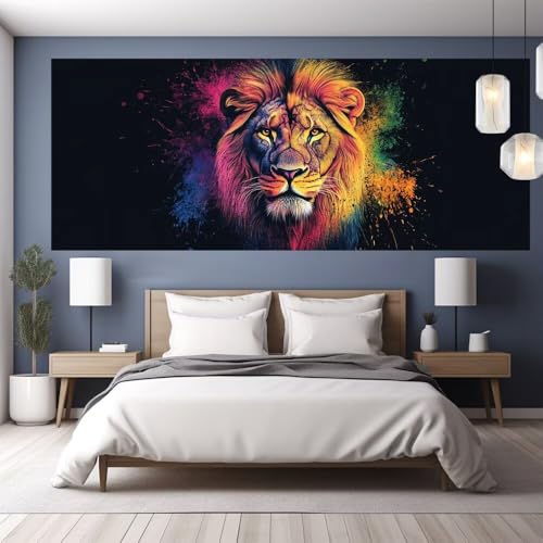 Diamond Painting Erwachsene Groß XXL 70x30cm Diamond Painting Löwe, 5D DIY Malen Nach Zahlen Erwachsene Grimmiger,Full Drill Cross Stickerei Bilder Malerei Basteln Kits, Wand Zimmer Deko Geschenk Y590 Diamond Painting Erwachsene Groß XXL 70x30cm Diamond Painting Löwe, 5D DIY Malen Nach Zahlen Erwachsene Grimmiger,Full Drill Cross Stickerei Bilder Malerei Basteln Kits, Wand Zimmer Deko Geschenk Y590 von clldy