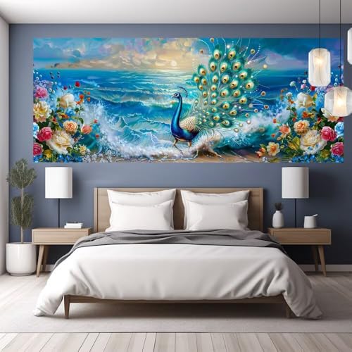 Diamond Painting Erwachsene Groß XXL 70x30cm Diamond Painting Pfau, 5D DIY Malen Nach Zahlen Erwachsene Blume, Full Drill Cross Stickerei Bilder Malerei Basteln Kits, Wand Wohnzimmer Zimmer Deko Y1048 Diamond Painting Erwachsene Groß XXL 70x30cm Diamond Painting Pfau, 5D DIY Malen Nach Zahlen Erwachsene Blume, Full Drill Cross Stickerei Bilder Malerei Basteln Kits, Wand Wohnzimmer Zimmer Deko Y1048 von clldy