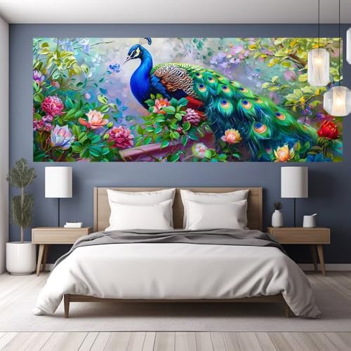Diamond Painting Erwachsene Groß XXL 70x30cm Diamond Painting Pfau, 5D DIY Malen Nach Zahlen Erwachsene Blume, Full Drill Cross Stickerei Bilder Malerei Basteln Kits, Wand Wohnzimmer Zimmer Deko Y1044 Diamond Painting Erwachsene Groß XXL 70x30cm Diamond Painting Pfau, 5D DIY Malen Nach Zahlen Erwachsene Blume, Full Drill Cross Stickerei Bilder Malerei Basteln Kits, Wand Wohnzimmer Zimmer Deko Y1044 von clldy