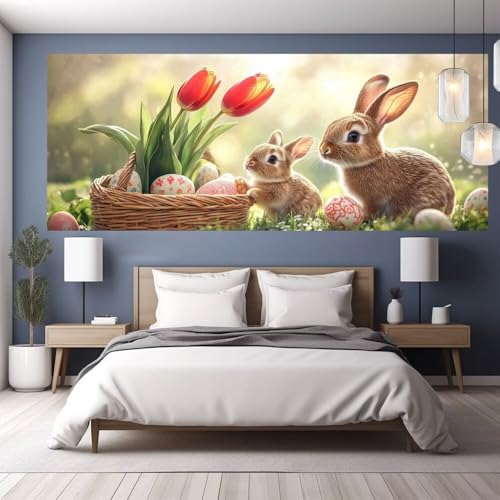 Diamond Painting Hase Diamond Painting Erwachsene Groß XXL, 5D DIY Bastelset Erwachsene Mosaikherstellung Bilder, Diamant Malerei Geschenke für Frauen, Wohnzimmer Zimmer Wanddeko Tulpe 100x40cm Y657 Diamond Painting Hase Diamond Painting Erwachsene Groß XXL, 5D DIY Bastelset Erwachsene Mosaikherstellung Bilder, Diamant Malerei Geschenke für Frauen, Wohnzimmer Zimmer Wanddeko Tulpe 100x40cm Y657 von clldy