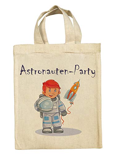 clothinx Astronauten Mitgebsel Taschen im Set mit Geburtstag Motto Astronaut und Weltall 5er Pack von clothinx