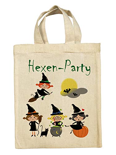 clothinx Lustige Kindergeburtstag Mitgebsel Tasche Beutel im Set mit Geburtstag Motto Hexen 10er Pack von clothinx