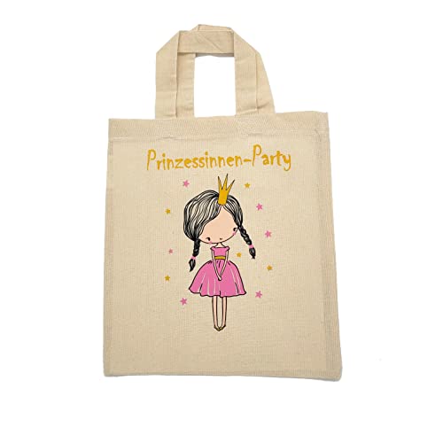 clothinx Lustige Kindergeburtstag Mitgebsel Tasche Beutel im Set mit Geburtstag Motto Prinzessin 10er Pack von clothinx