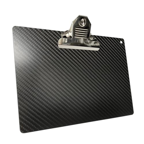 Starres Klemmbrett aus reiner Kohlefaser, Kohlefaser-Klemmbrett für Halbbuchstaben, A5-Größe (horizontal) von cncarbonfiber