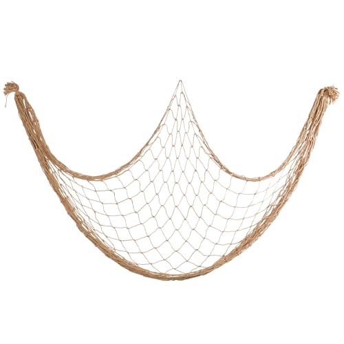 Cobee Fischernetz Deko, 100 X 200cm Fischerei Dekorative Kinder Fischernetz Wand Dekoration Strand Themen Hängende Foto Wanddekoration Mediterranen Stil Netz Deko Wohnzimmer Hintergrund(Braun) von Cobee