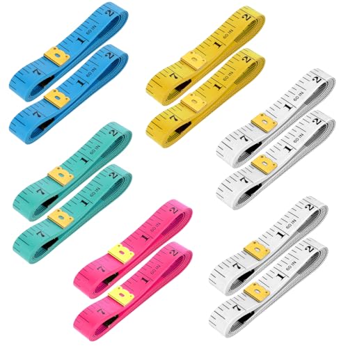 cobee 12 Stück Maßband Körper, 150 cm/60inch Doppelte Skala Maßbänder zum Nähen Weiches Universal Massband Bunt Measuring Tape zum Messen von Länge Brust körperumfangmaßband cobee 12 Stück Maßband Körper, 150 cm/60inch Doppelte Skala Maßbänder zum Nähen Weiches Universal Massband Bunt Measuring Tape zum Messen von Länge Brust körperumfangmaßband von Cobee