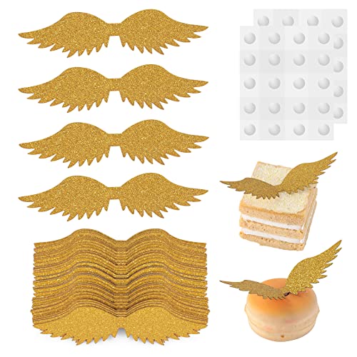 cobee Goldene Glitzerflügel Schokoladendekoration 40 Stück Gold Wings Wizard Party Schokoladendekoration Cupcake Topper Glänzende Partyzubehör-Gefälligkeiten für die Zauberer-Themenparty Hochzeit cobee Goldene Glitzerflügel Schokoladendekoration 40 Stück Gold Wings Wizard Party Schokoladendekoration Cupcake Topper Glänzende Partyzubehör-Gefälligkeiten für die Zauberer-Themenparty Hochzeit von Cobee