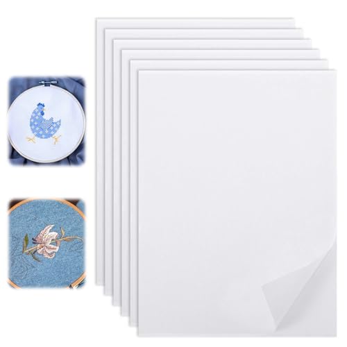 cobee Stickvlies Wasserlöslich Selbstklebend A4, 6 Stück Wasserlösliches Stickvlies Stickvlies Wasserlöslich Stickvorlagen Bedruckbar Wasserlösliches Stickvlies Für Drucker Und Handnäh-Stickvliese cobee Stickvlies Wasserlöslich Selbstklebend A4, 6 Stück Wasserlösliches Stickvlies Stickvlies Wasserlöslich Stickvorlagen Bedruckbar Wasserlösliches Stickvlies Für Drucker Und Handnäh-Stickvliese von Cobee