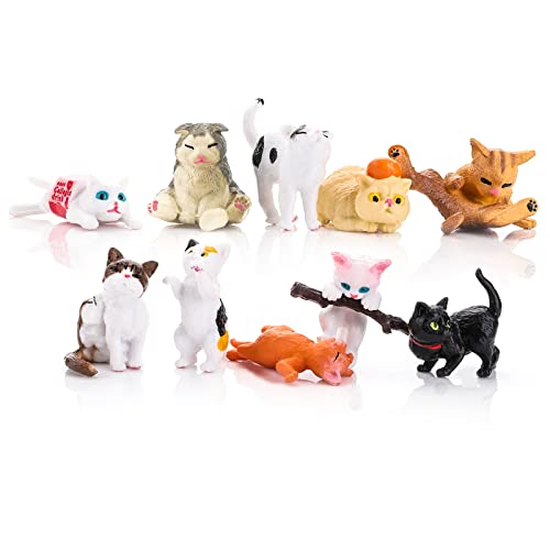 cobee Süße Katzenfiguren, 10 Stück Mini Katzenfiguren realistische Gartenkätzchen Miniatur Kätzchen Landschaft Dekorationen Cupcake Topper Tierstatuen Ornamente für Heimdekoration cobee Süße Katzenfiguren, 10 Stück Mini Katzenfiguren realistische Gartenkätzchen Miniatur Kätzchen Landschaft Dekorationen Cupcake Topper Tierstatuen Ornamente für Heimdekoration von Cobee