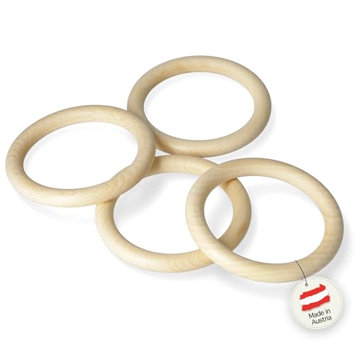 Holzringe | 5 Stück | 100 mm | Made in Österreich | aus hochwertigem Buchenholz, DIY, basteln, Makramee, Holzringe von coco+cozy LIVING