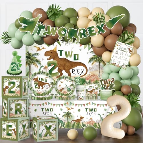 Zwei Rex Geburtstagsdekorationen Junge Zwei Rex Geburtstagsdekorationen Junge von cocomigo