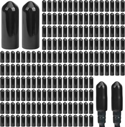 codree 200 Stück No Glow Caps für Lichterketten, Verdunkelungs-Kappen zum Verstecken der zusätzlichen Lichter, Weihnachtsverdunkelung, Schwarzlicht-Abdeckungen für Lichterkette, 5 mm Durchmesser von codree