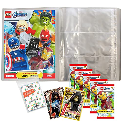 Blue Ocean Lego Avengers Serie 1 Trading Cards Bundle mit 1 Leere Sammelmappe + 5 Booster + 2 Limitierte Star Wars Karten + Exklusive Collect-it Sleeves von collect-it.de MY HOME OF CARDS + TOYS