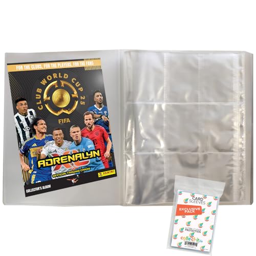 Bundle mit FIFA Club World Cup 2025 Adrenalyn XL Trading Cards - 1 Leere Sammelmappe + Exklusive Collect-it Hüllen von collect-it.de MY HOME OF CARDS + TOYS