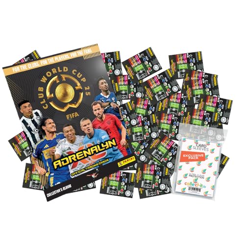 Bundle mit FIFA Club World Cup 2025 Adrenalyn XL Trading Cards - Alle 369 Karten komplett Plus Sammelmappe (ohne Limitierte oder andere Sonderkarten) + Exklusive Collect-it Hüllen von collect-it.de MY HOME OF CARDS + TOYS