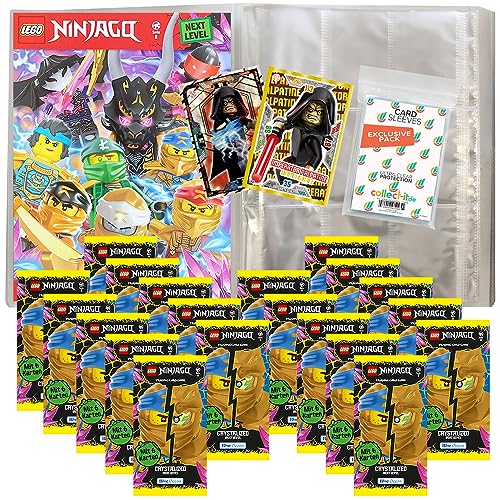 Bundle mit Lego Ninjago Serie 8 Next Level Trading Cards - 1 Leere Sammelmappe + 20 Booster + 2 Limitierte Star Wars Karten + Exklusive Collect-it Hüllen von collect-it.de MY HOME OF CARDS + TOYS